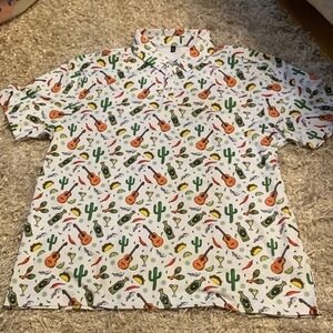 Men's White Tequila Party Polo Shirt - size XL NWOT